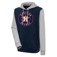 Men's Houston Astros Antigua Victory Pullover baseball Hoodie - Navy/Heather Gray