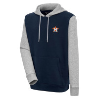 Men's Houston Astros Antigua Victory Pullover baseball Hoodie - Navy/Heather Gray