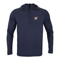 Men's Houston Astros Levelwear City Connect Zander Insignia Core Quarter-Zip Pullover Top - Navy