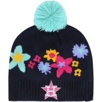 Youth Girls Houston Astros '47 Buttercup Knit Beanie with Pom - Navy