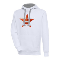 Men's Houston Astros Antigua Victory Chenille Pullover baseball Hoodie - White