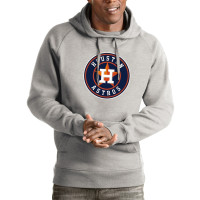 Men's Houston Astros Antigua Victory Pullover baseball Hoodie - Heathered Gray