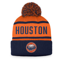 Men's Houston Astros Baseball Cooperstown Collection Cuffed Knit Hat with Pom - Navy/Orange Men's Houston Astros Baseball Cooperstown Collection Cuffed Knit Hat with Pom - Navy/Orange