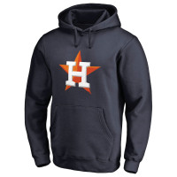 Men's Houston Astros Baseball Official Logo Fitted Pullover baseball Hoodie - Navy