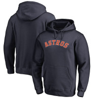 Men's Houston Astros Baseball Official Wordmark Fitted Pullover baseball Hoodie - Navy