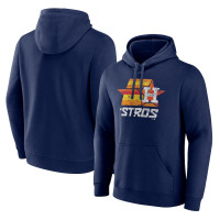 Men's Houston Astros Baseball Team Throwback Stros Pullover baseball Hoodie - Navy