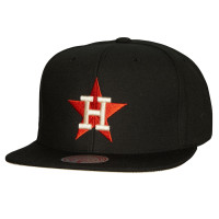 Men's Houston Astros Mitchell & Ness Cooperstown Collection True Classics Snapback Hat - Black