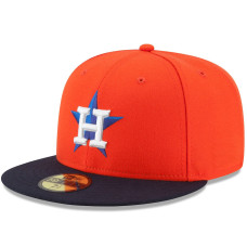 Men's Houston Astros New Era Alternate Authentic Collection On-Field 59FIFTY Fitted Hat - Orange/Navy