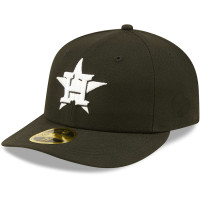 Men's Houston Astros New Era Black & White Low Profile 59FIFTY Fitted Hat