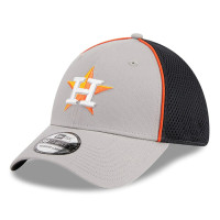 Men's Houston Astros New Era Pipe 39THIRTY Flex Hat - Gray