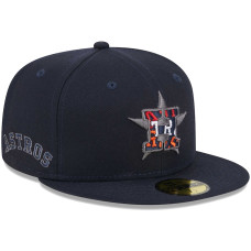 Men's Houston Astros New Era Script Fill 59FIFTY Fitted Hat - Navy