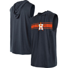 Men's Houston Astros New Era Sleeveless Pullover baseball Hoodie - Heather Navy