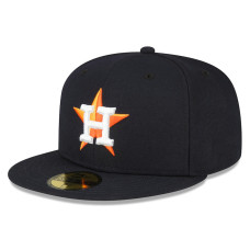 Men's Houston Astros New Era Throwback Authentic Collection 59FIFTY Fitted Hat - Navy