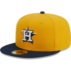 Men's Houston Astros New Era Two-Tone Color Pack 59FIFTY Fitted Hat - Gold