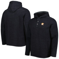 Men's Houston Astros Tommy Bahama Queensland Quilted baseball Hoodie - Black