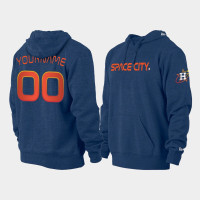 #00 Custom Houston Astros 2022 City Connect Pullover Hoodie - Navy