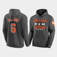 Houston Astros 6 Jake Meyers 60th Anniversary Gray Pullover Road Hoodie