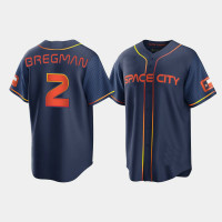Houston Astros #2 Alex Bregman Replica 2022 City Connect Men's Jersey - Navy