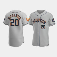 Men's Houston Astros Chas McCormick 60th Anniversary Authentic Gray Jersey Men's Houston Astros Chas McCormick 60th Anniversary Authentic Gray Jersey