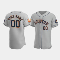 Men's Houston Astros Custom 60th Anniversary Authentic Gray Jersey Men's Houston Astros Custom 60th Anniversary Authentic Gray Jersey