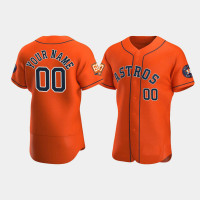 Men's Houston Astros Custom 60th Anniversary Authentic Orange Jersey Men's Houston Astros Custom 60th Anniversary Authentic Orange Jersey