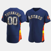 Houston Astros Custom Men's Navy Jersey - Diamond Edition Houston Astros Custom Men's Navy Jersey - Diamond Edition