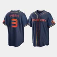 Houston Astros #3 Jeremy Pena Replica 2022 City Connect Men's Jersey - Navy
