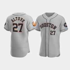 Men's Houston Astros Jose Altuve 60th Anniversary Authentic Gray Jersey