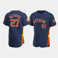Men's Houston Astros Jose Altuve 60th Anniversary Authentic Navy Jersey