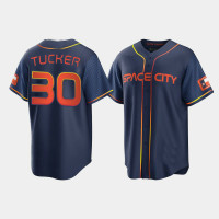 Houston Astros #30 Kyle Tucker Replica 2022 City Connect Men's Jersey - Navy Houston Astros #30 Kyle Tucker Replica 2022 City Connect Men's Jersey - Navy