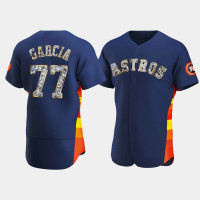 Houston Astros Luis Garcia Men's Navy Jersey - Diamond Edition