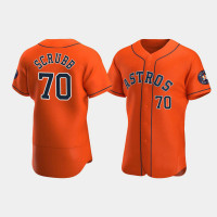 Men's Houston Astros #70 Andre Scrubb Orange Authentic Alternate Jersey