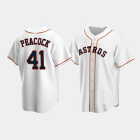 Men's Houston Astros #41 Brad Peacock White Replica Home Jersey