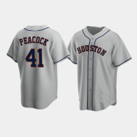 Men's Houston Astros #41 Brad Peacock Gray Replica Road Jersey Men's Houston Astros #41 Brad Peacock Gray Replica Road Jersey