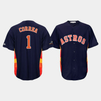 Houston Astros Men's #1 Carlos Correa 2019 Postseason Navy Official Cool Base Jersey Houston Astros Men's #1 Carlos Correa 2019 Postseason Navy Official Cool Base Jersey