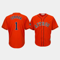 Men's Houston Astros #1 Carlos Correa 2019 World Series Bound Cool Base Orange Jersey Men's Houston Astros #1 Carlos Correa 2019 World Series Bound Cool Base Orange Jersey