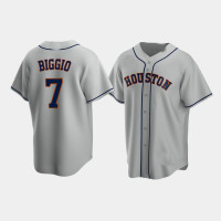Men's Houston Astros #7 Craig Biggio Gray Replica Road Jersey Men's Houston Astros #7 Craig Biggio Gray Replica Road Jersey