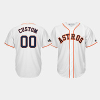 Houston Astros Men's #00 Custom 2019 Postseason White Official Cool Base Jersey Houston Astros Men's #00 Custom 2019 Postseason White Official Cool Base Jersey