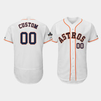 Men's Houston Astros #00 Custom White 2019 Postseason Authentic Flex Base Jersey Men's Houston Astros #00 Custom White 2019 Postseason Authentic Flex Base Jersey