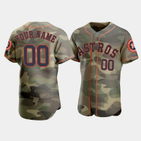 Men's Houston Astros Custom Camo Armed Forces Day Authentic Jersey
