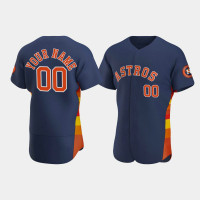 Men's Houston Astros #00 Custom Navy Authentic 2020 Alternate Jersey Men's Houston Astros #00 Custom Navy Authentic 2020 Alternate Jersey