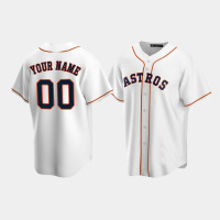 Men's Houston Astros #00 Custom White Replica Home Jersey