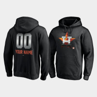 Houston Astros Custom Black Midnight Mascot Pullover Hoodie Houston Astros Custom Black Midnight Mascot Pullover Hoodie