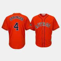 Men's Houston Astros #4 George Springer 2019 World Series Bound Cool Base Orange Jersey Men's Houston Astros #4 George Springer 2019 World Series Bound Cool Base Orange Jersey