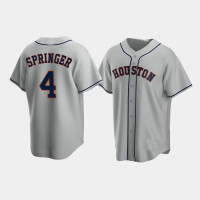 Men's Houston Astros #4 George Springer Gray Replica Road Jersey Men's Houston Astros #4 George Springer Gray Replica Road Jersey