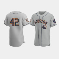 Men's Houston Astros Gray Jackie Robinson Day Authentic Jersey