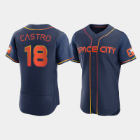 Houston Astros Jason Castro Men's Navy Authentic 2022 City Connect Jersey Houston Astros Jason Castro Men's Navy Authentic 2022 City Connect Jersey