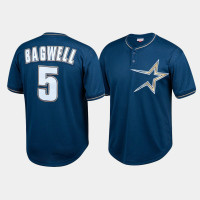 Houston Astros #5 Jeff Bagwell Cooperstown Collection Mesh Batting Practice Navy Mitchell & Ness Jersey Men's