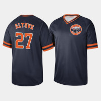 Men's Houston Astros Jose Altuve #27 Navy Cooperstown Collection V-Neck Legend Jersey