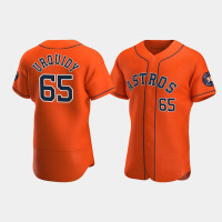 Men's Houston Astros #65 Jose Urquidy Orange Authentic Alternate Jersey